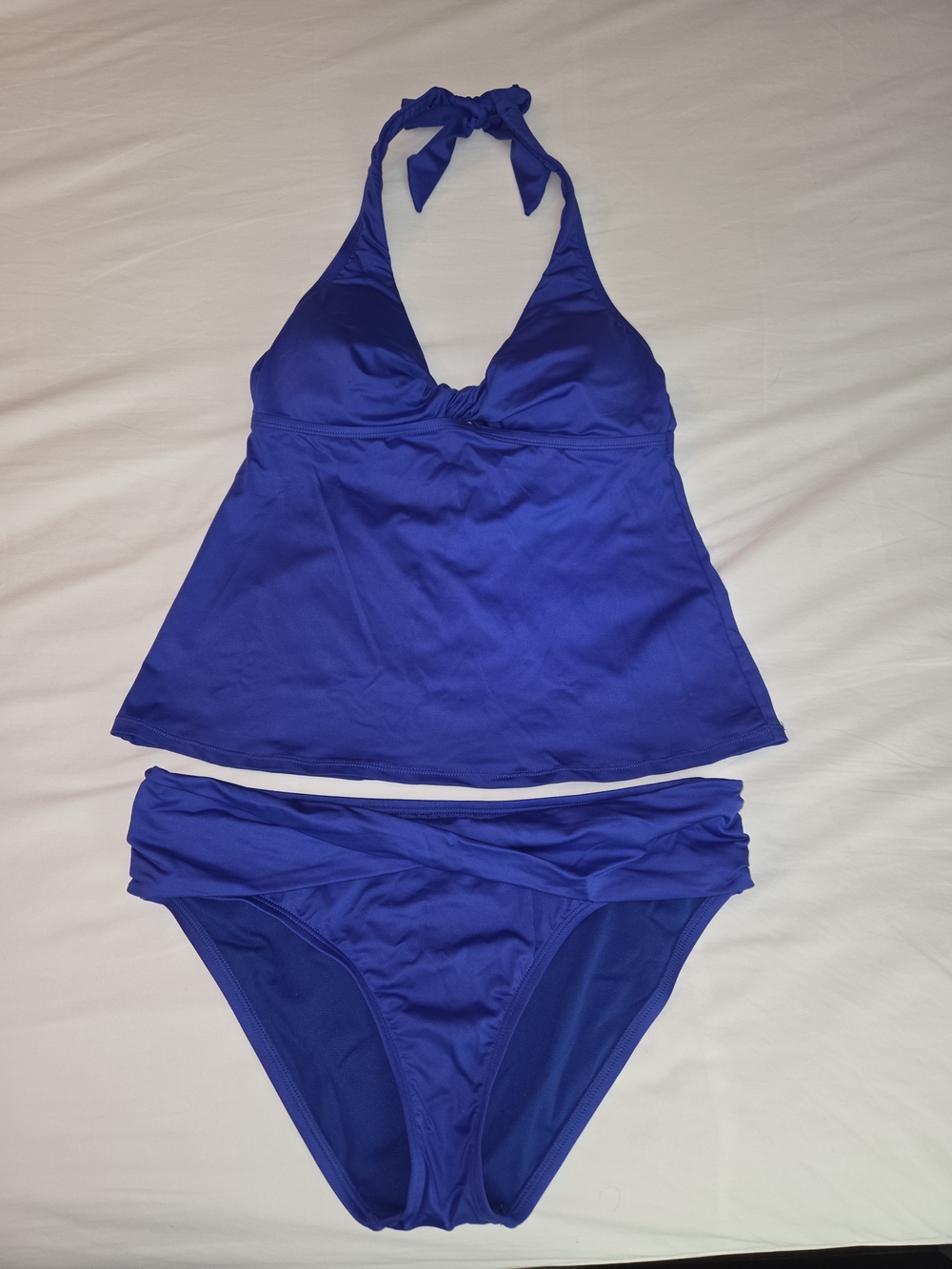 Gibson Latimer Royal Blue XS Halter Tankini Two-Piece Swim Set